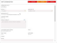 Edit Nomination dialog